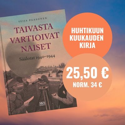 Kirjan kansi ja teksti kuukaudenkirja.