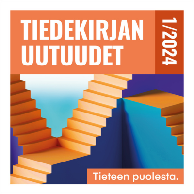 Oranssit portaat ja teksti Tiedekirjan uutuudet.