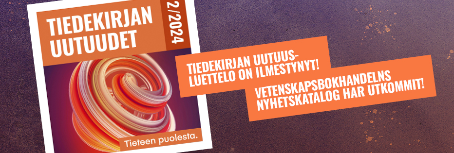 Violetti tausta ja teksti uutuusluettelo ilmestynyt!