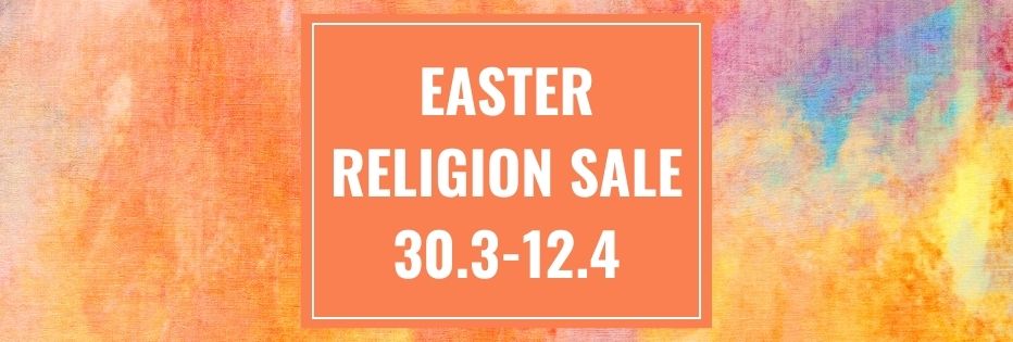 Colourful background with the text easter sale.
