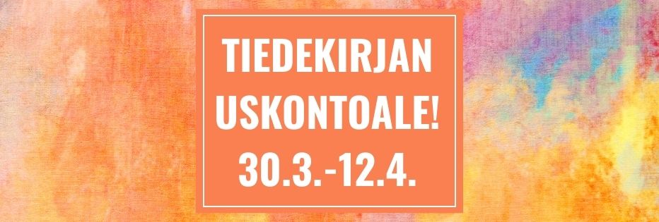 Värikäs tausta ja teksti uskontoale.