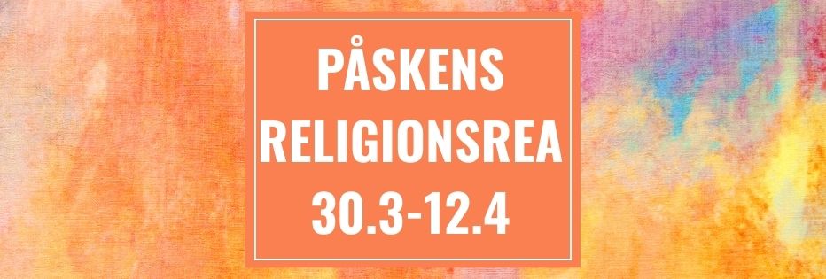 F&auml;rjrika bakom med teksten p&aring;skens religionsrea.