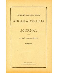 Suomalais-Ugrilaisen Seuran Aikakauskirja 34