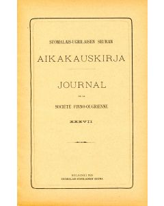 Suomalais-Ugrilaisen Seuran Aikakauskirja 37