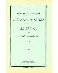 Suomalais-Ugrilaisen Seuran Aikakauskirja 52