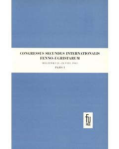 Congressus secundus internationalis Fenno-Ugristarum Helsingiae habitus 23.–28. VIII. 1965