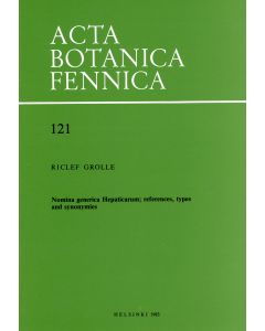 Nomina Generica Hepaticarum; References, Types and Synonymies