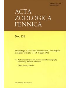 Proceedings of the Third International Theriological Congress, Helsinki 15-20 August 1982