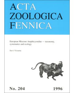 European Miocene Amphicyonidae –   taxonomy, systematics and ecology