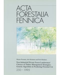 Non-Industrial Private Forest Landowners´ Choices of Timber Management Strategies: Gentic Algorithm in Predicting Potential Cut