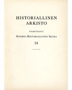 Historiallinen Arkisto 54