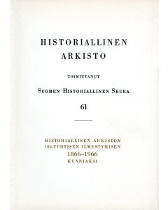 Historiallinen Arkisto 61