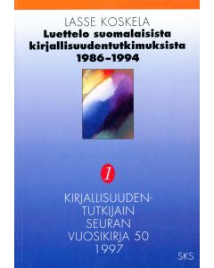 Luettelo suomalaisista kirjallisuudentutkimuksista 1986–1994