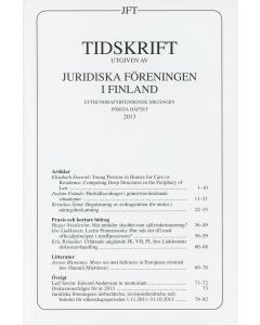 Tidskrift utgiven av Juridiska Föreningen i Finland 2013:1