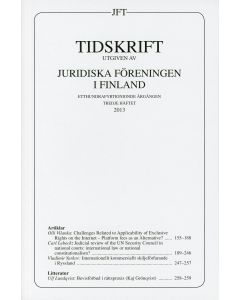 Tidskrift utgiven av Juridiska Föreningen i Finland 2013:3