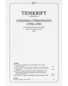 Tidskrift utgiven av Juridiska Föreningen i Finland 2014:1-2