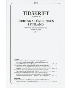 Tidskrift utgiven av Juridiska Föreningen i Finland 2014:3