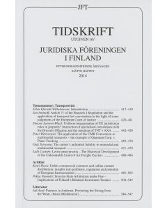 Tidskrift utgiven av Juridiska Föreningen i Finland 2014:6