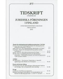 Tidskrift utgiven av Juridiska Föreningen i Finland 2015:1