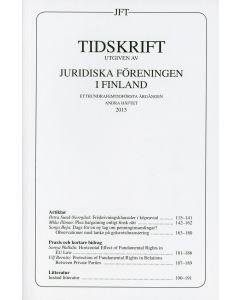 Tidskrift utgiven av Juridiska Föreningen i Finland 2015:2