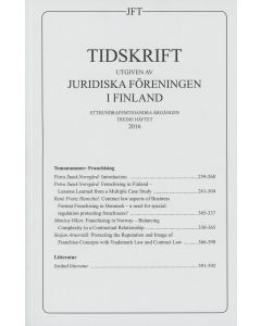 Tidskrift utgiven av Juridiska Föreningen i Finland 2016:3