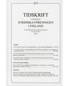 Tidskrift utgiven av Juridiska Föreningen i Finland 2016:6