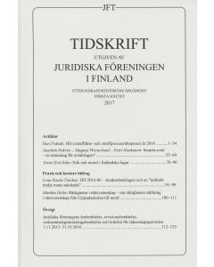 Tidskrift utgiven av Juridiska Föreningen i Finland 2017:1