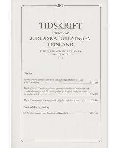 Tidskrift utgiven av Juridiska Föreningen i Finland 2018:5