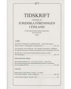 Tidskrift utgiven av Juridiska Föreningen i Finland 2018:6