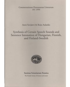 Synthesis of Certain Speech Sounds and Sentence Intonation of Hungarian, Finnish and Finland-Swedish