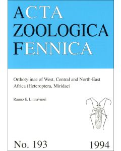 Orthotylinae of West, Central and North-East Africa (Heteroptera, Miridae)