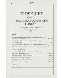 Tidskrift utgiven av Juridiska Föreningen i Finland 2019:5-6