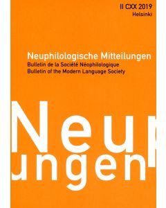 Neuphilologische Mitteilungen 2019:2