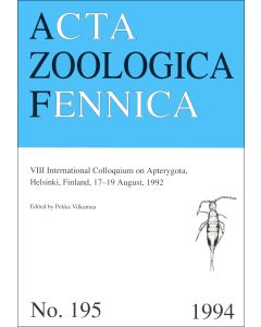 VIII International Colloquium on Apterygota, Helsinki, Finland, 17 - 19 August, 1992
