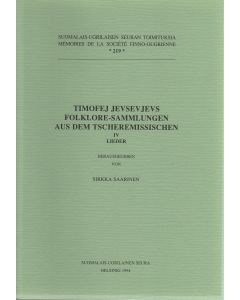 Timofej Jevsevjevs Folklore-Sammlungen aus dem Tscheremissischen. IV