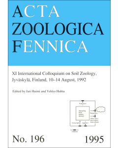 XI International Colloquium on Soil Zoology, Jyväskylä, Finland, 10–14 August, 1992