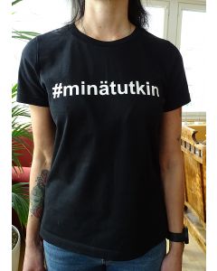 T-paita #minätutkin, Naisten musta M