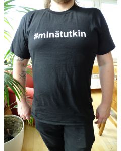 T-paita #minätutkin, Unisex Miesten musta M