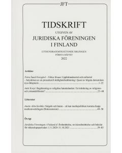 Tidskrift utgiven av Juridiska Föreningen i Finland 2022:1