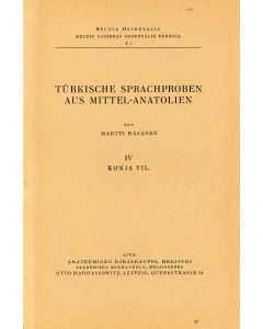Türkische Sprachproben aus Mittel-Anatolien