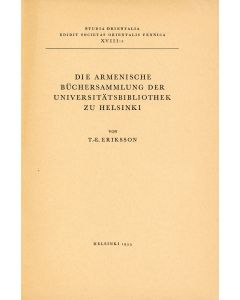 Die Armenische Büchersammlung der Universitätsbibliothek zu Helsinki