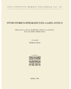 Studi storico-epigrafici sul Lazio antico