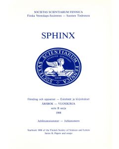 Sphinx. Årsbok 1988. Serie B. Föredrag och uppsatser. Jubileumsnummer