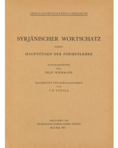 Syrjänischer Wortschatz nebst Hauptzügen der Formenlehre
