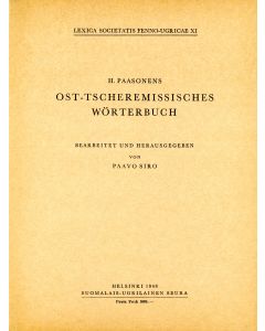 H. Paasonens Ost-tscheremissisches Wörterbuch