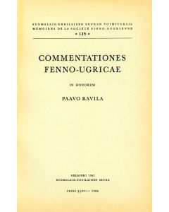 Commentationes Fenno-Ugricae in honorem Paavo Ravila