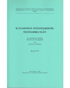 H. Paasonens Südostjakische Textsammlungen. III