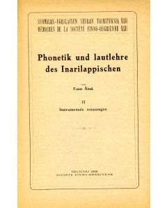 Phonetik und Lautlehre des Inarilappischen. II