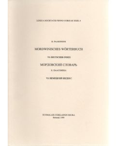 H. Paasonens Mordwinisches Wörterbuch. Band VI