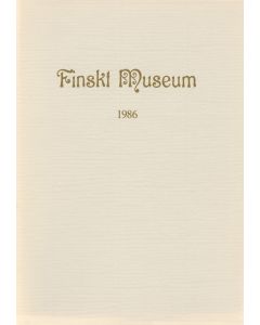 Finskt Museum 1986